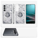 Spigen Ultra Hybrid Mag MagSafe Case til Samsung Galaxy S26+ Zero One - Klar og hvid