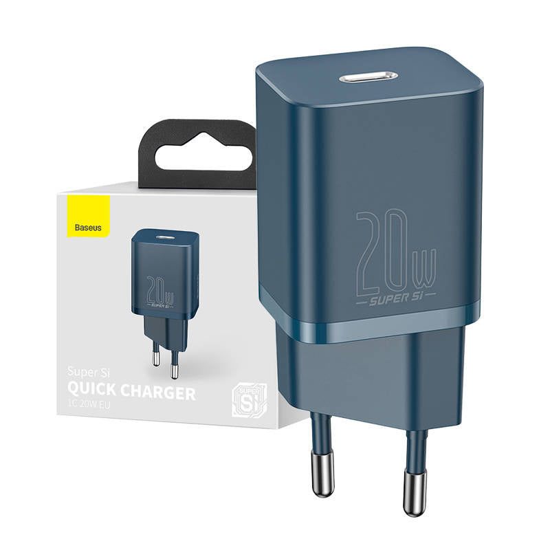 Baseus Super Si hurtigoplader 1C 20W (blå)