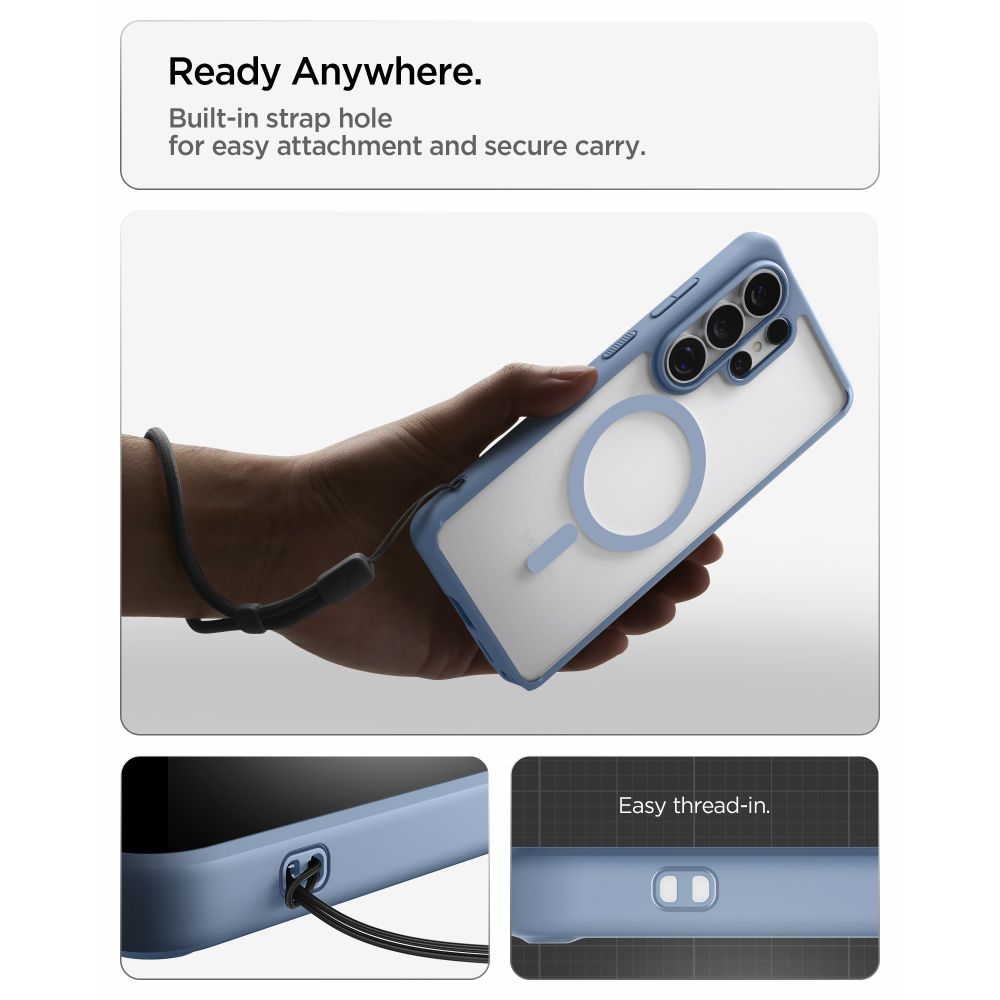 Spigen Ultra Hybrid Mag MagSafe Case til Samsung Galaxy S26 Ultra - Clear Blue