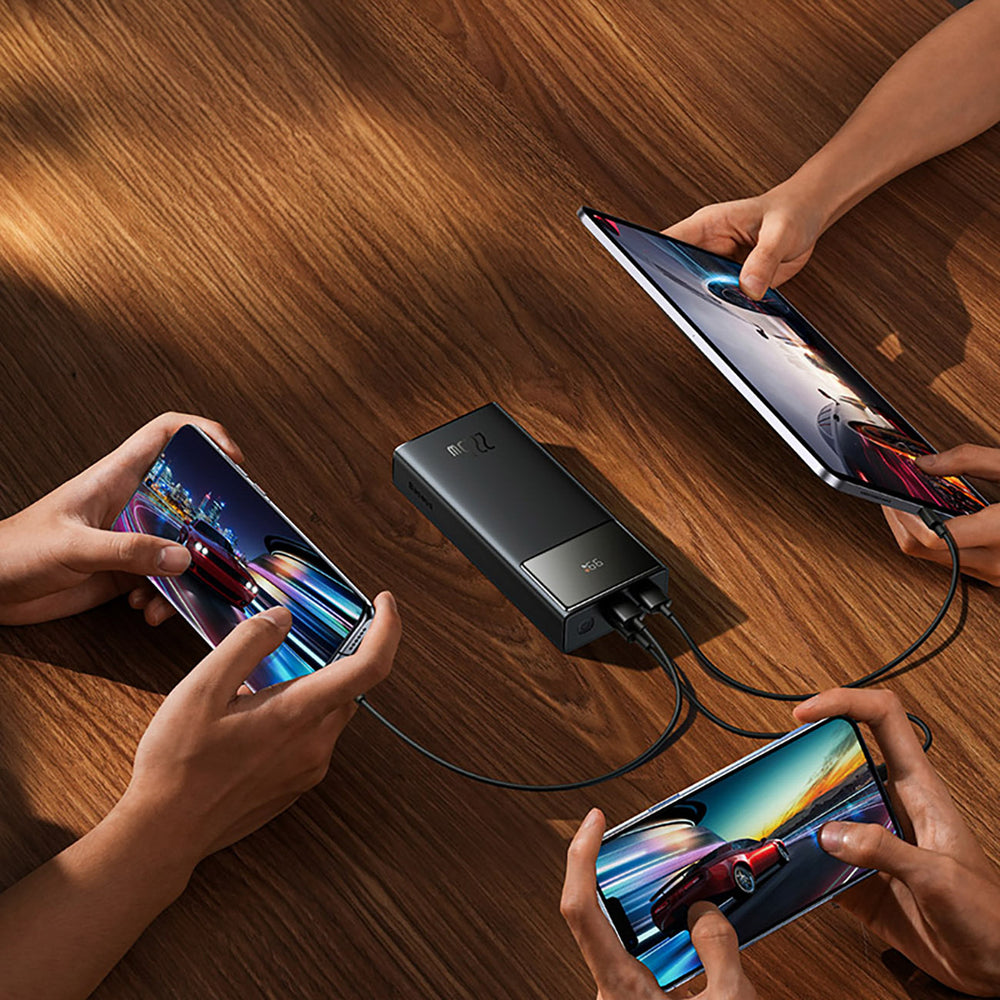 Baseus Star-Lord 20000mAh 22.5W Powerbank med digitalt display og USB-C 3A kabel 30cm - sort