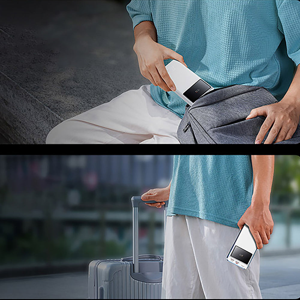 Baseus Star-Lord 20000mAh 22.5W Powerbank with Digital Display and USB-C 3A Cable 30cm - White