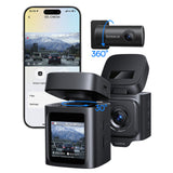 Baseus PrimeTrip VD1 Pro 4K Car Dash Cam with 1080p Rear Camera and Power Kit - Black