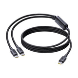Baseus Flash 4 140W 2in1 USB-C to USB-C + USB-C Cable 1.5 m - Black