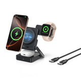 Baseus PicoGo AF21 3-i-1 Qi2.2 35W Trådløs Oplader med 1m USB-C Kabel - Sort
