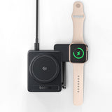 Baseus PicoGo AF21 3-i-1 Qi2.2 35W Trådløs Oplader med 1m USB-C Kabel - Sort