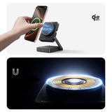 Baseus PicoGo AF21 3-i-1 Qi2.2 35W Trådløs Oplader med 1m USB-C Kabel - Sort