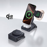 Baseus PicoGo AF21 3-i-1 Qi2.2 35W Trådløs Oplader med 1m USB-C Kabel - Sort