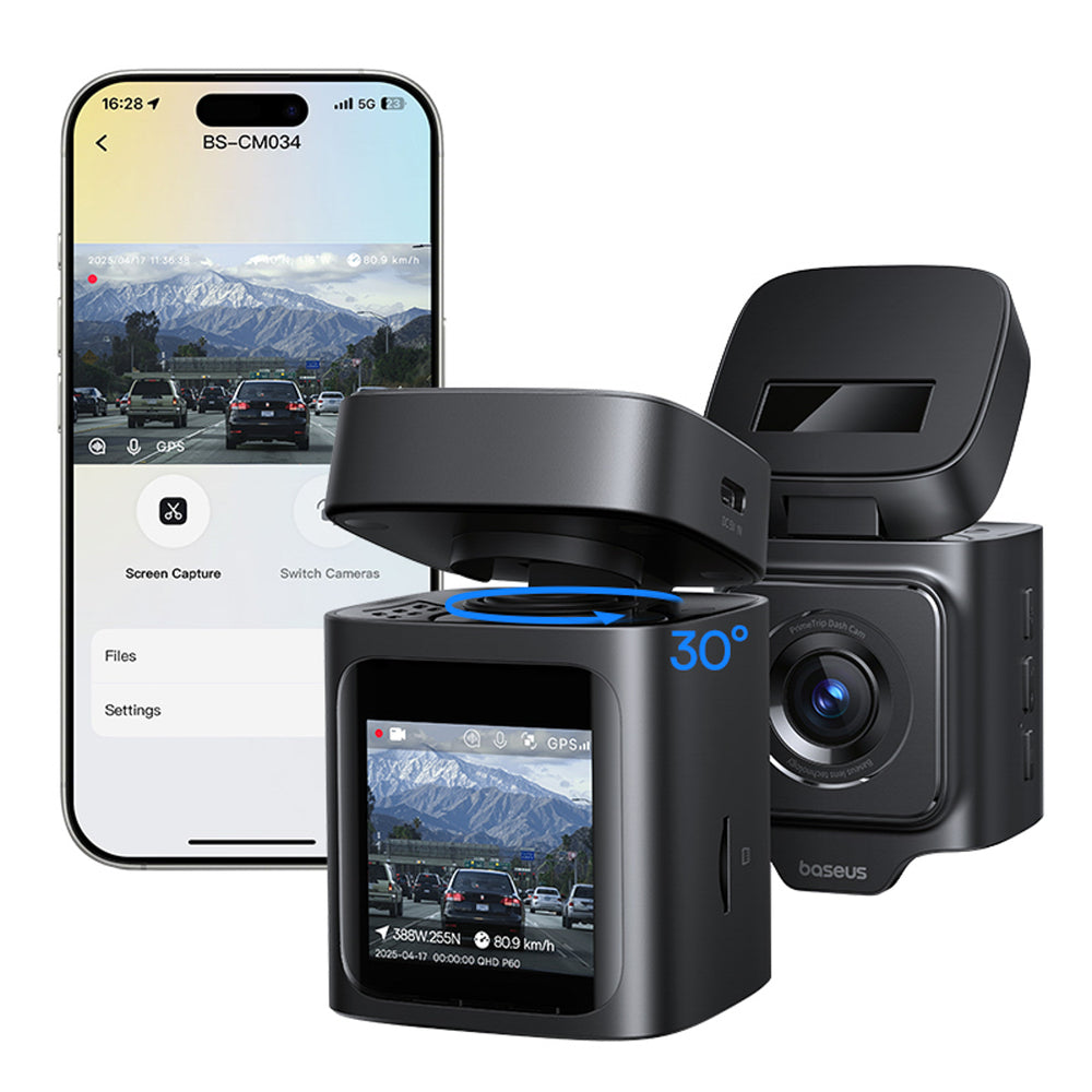 Baseus PrimeTrip VD1 Pro 4K Car Dash Cam - Black