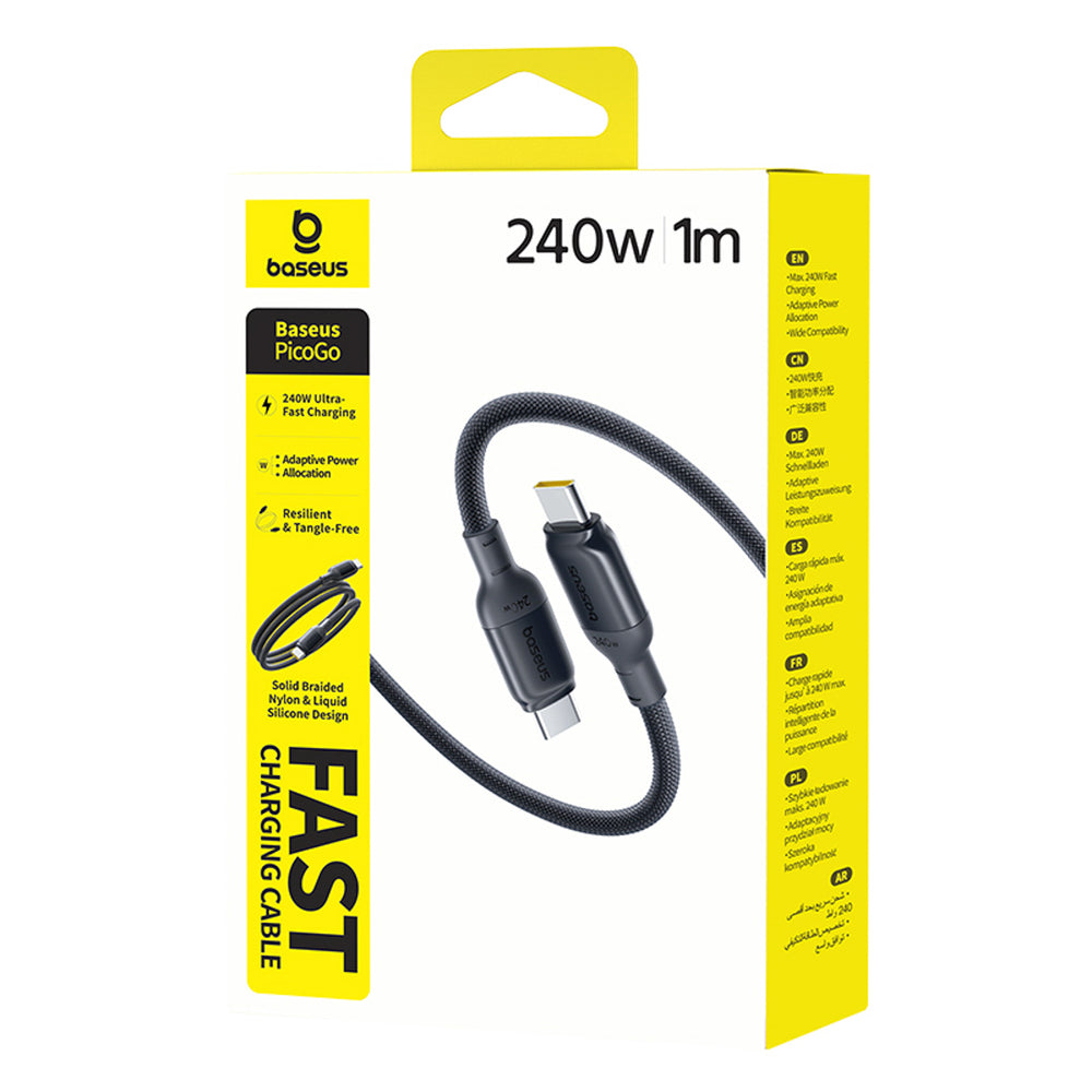 Baseus PicoGo Fast Charging 240W USB-C to USB-C Cable 1m - Black