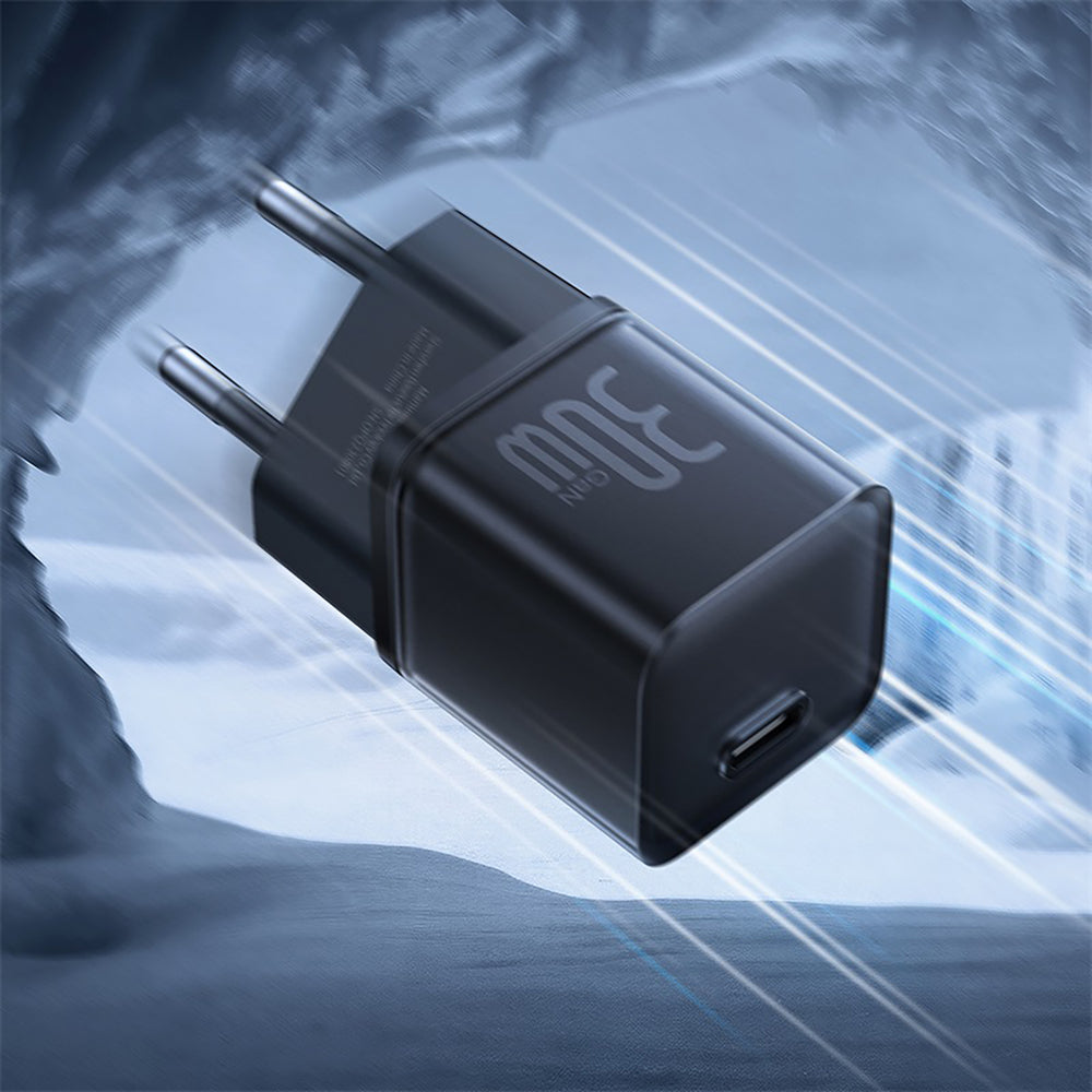 Baseus GaN5S 30W EU USB-C Wall Charger - Black