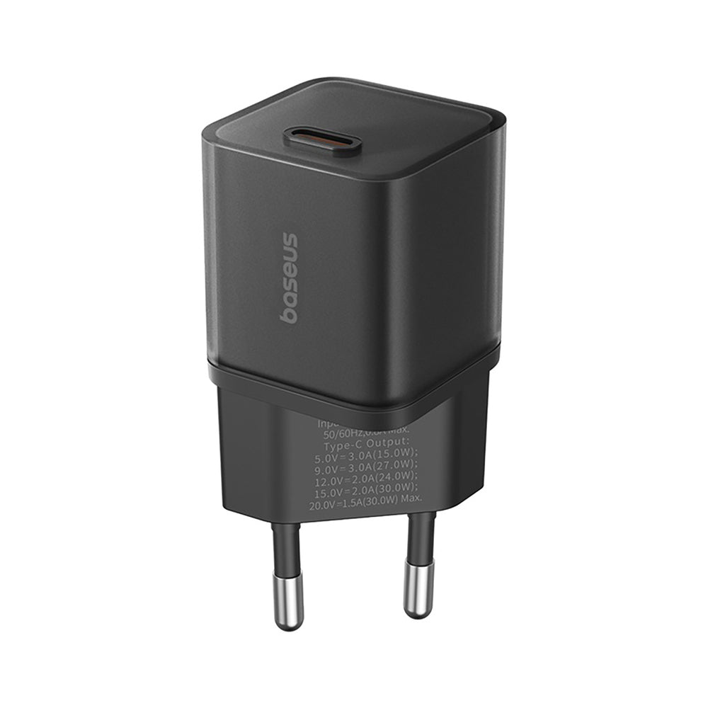 Baseus GaN5S 30W EU USB-C Wall Charger - Black