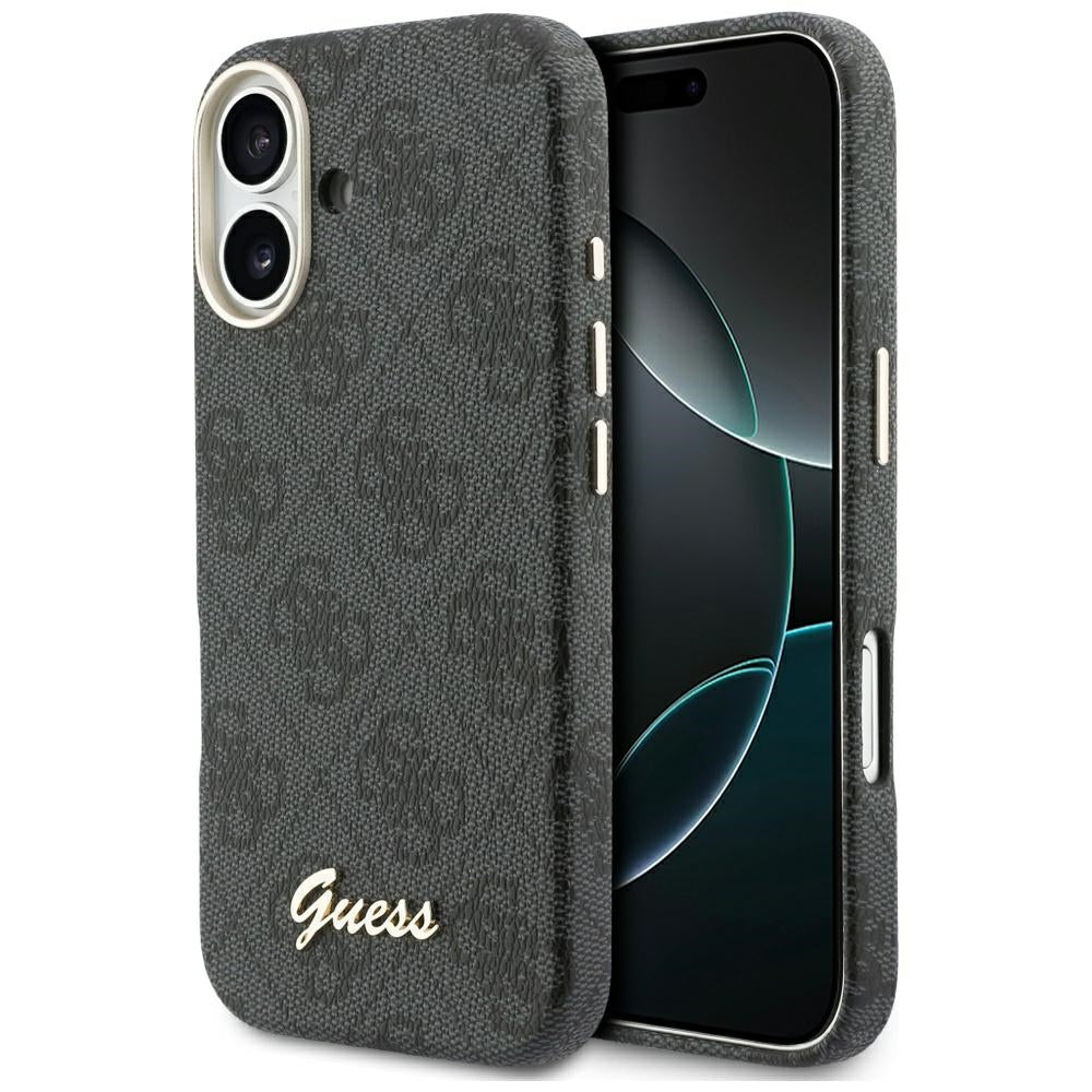 Guess 4G Script MagSafe-hylster til iPhone 17 - sort