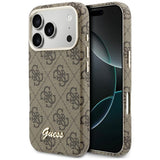 Guess 4G Script MagSafe Case til iPhone 17 Pro - Brunt