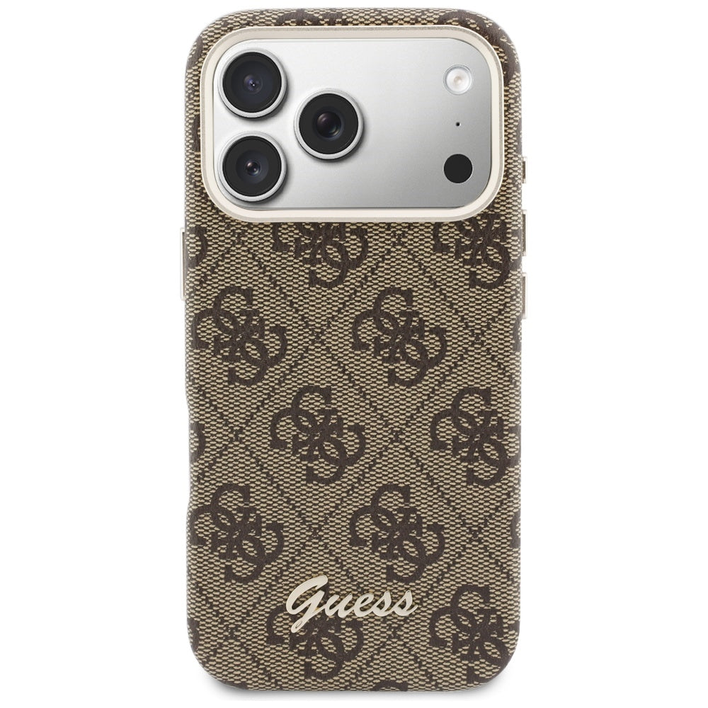 Guess 4G Script MagSafe Case til iPhone 17 Pro - Brunt