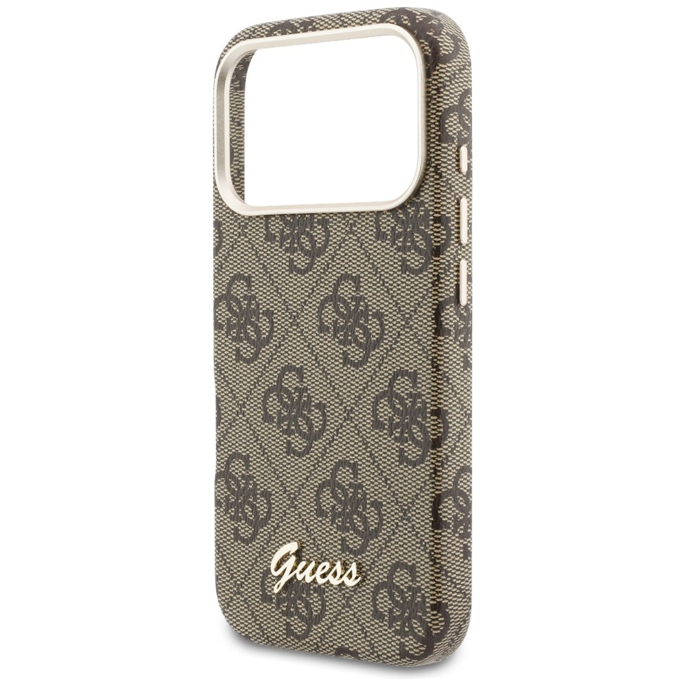 Guess 4G Script MagSafe Case til iPhone 17 Pro - Brunt