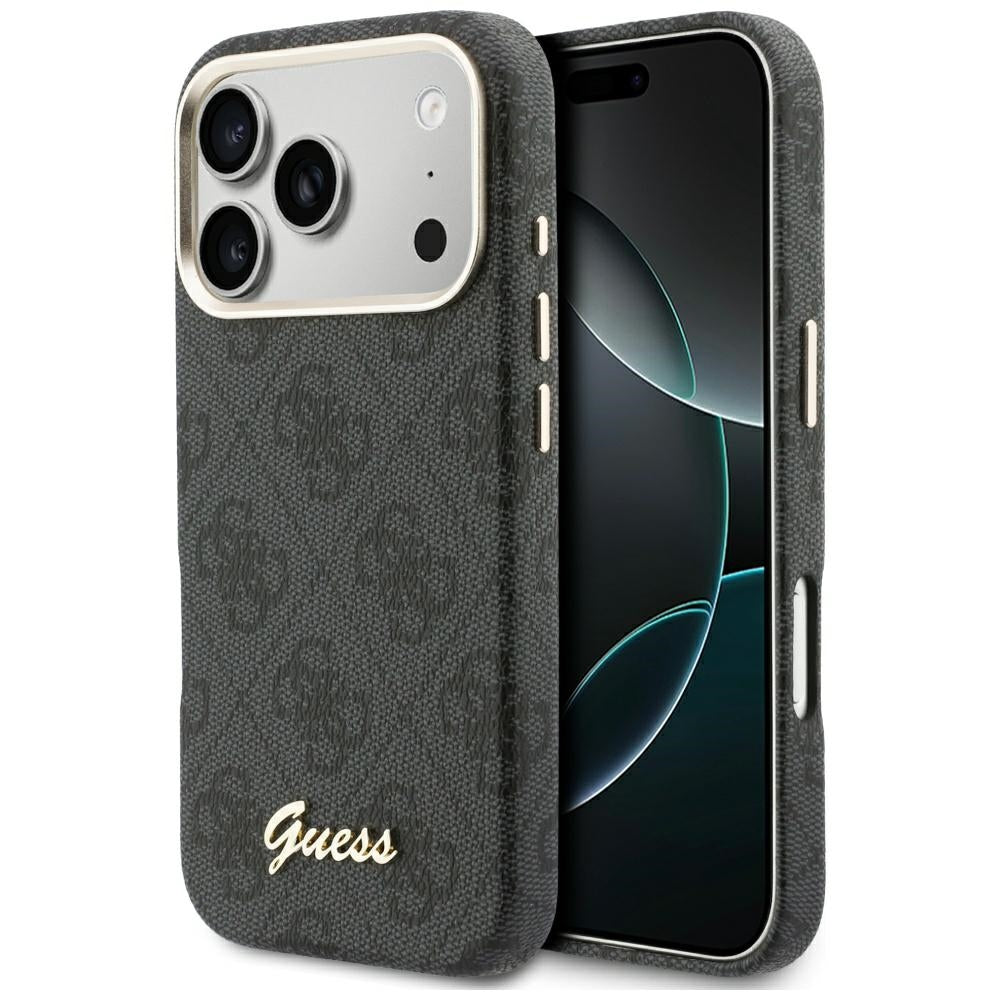 Guess 4G Script MagSafe-hylster til iPhone 17 Pro Max - sort