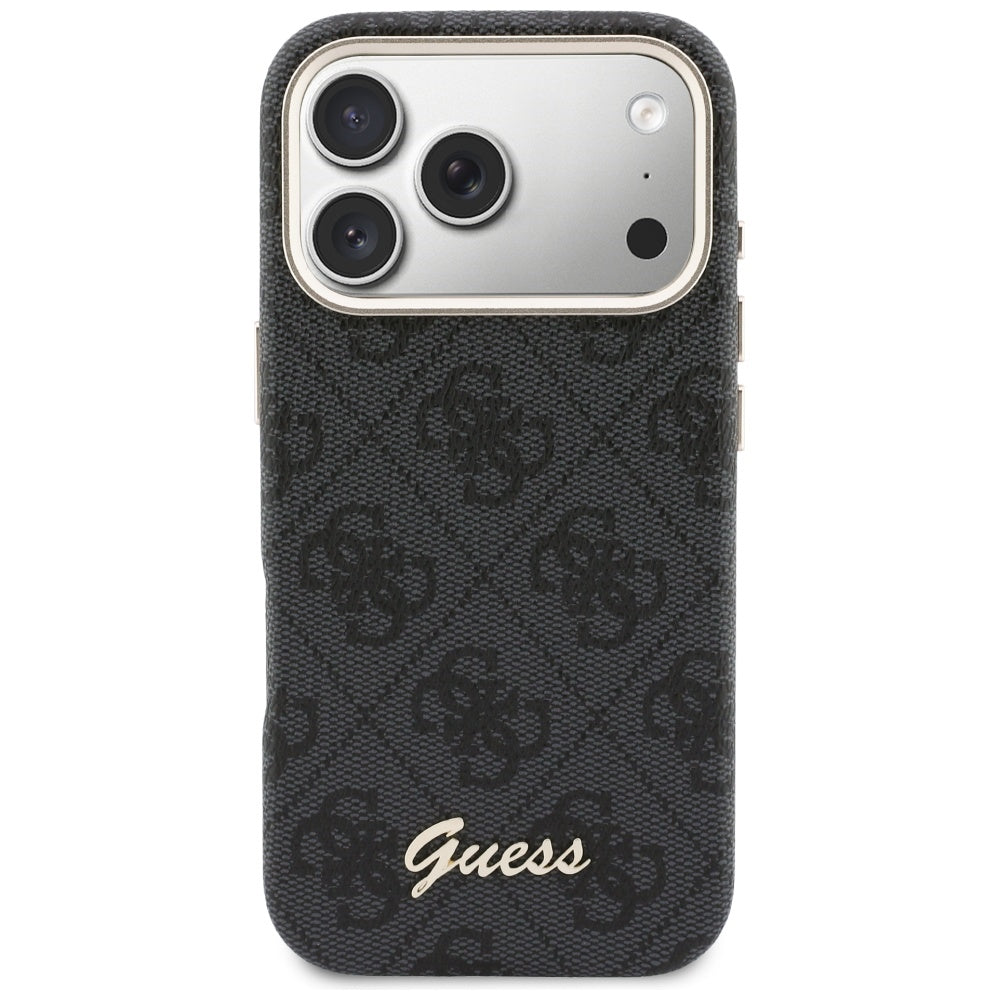 Guess 4G Script MagSafe-hylster til iPhone 17 Pro Max - sort