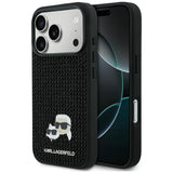 Karl Lagerfeld Rhinestones Karl&Choupette Pin Case til iPhone 17 Pro - sort