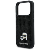 Karl Lagerfeld Rhinestones Karl&Choupette Pin Case til iPhone 17 Pro - sort