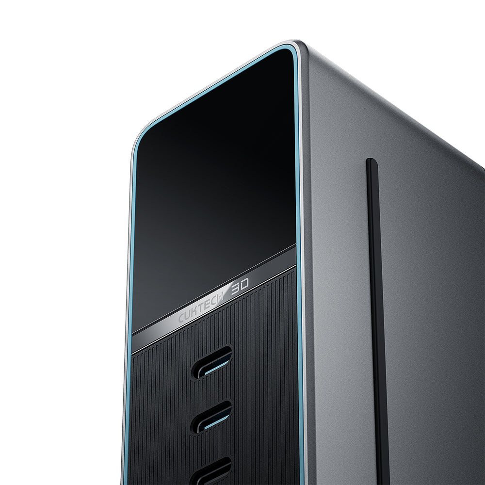 Cuktech TA3005U 300W 5-in-1 Charging Station with Digital Display - Silver
