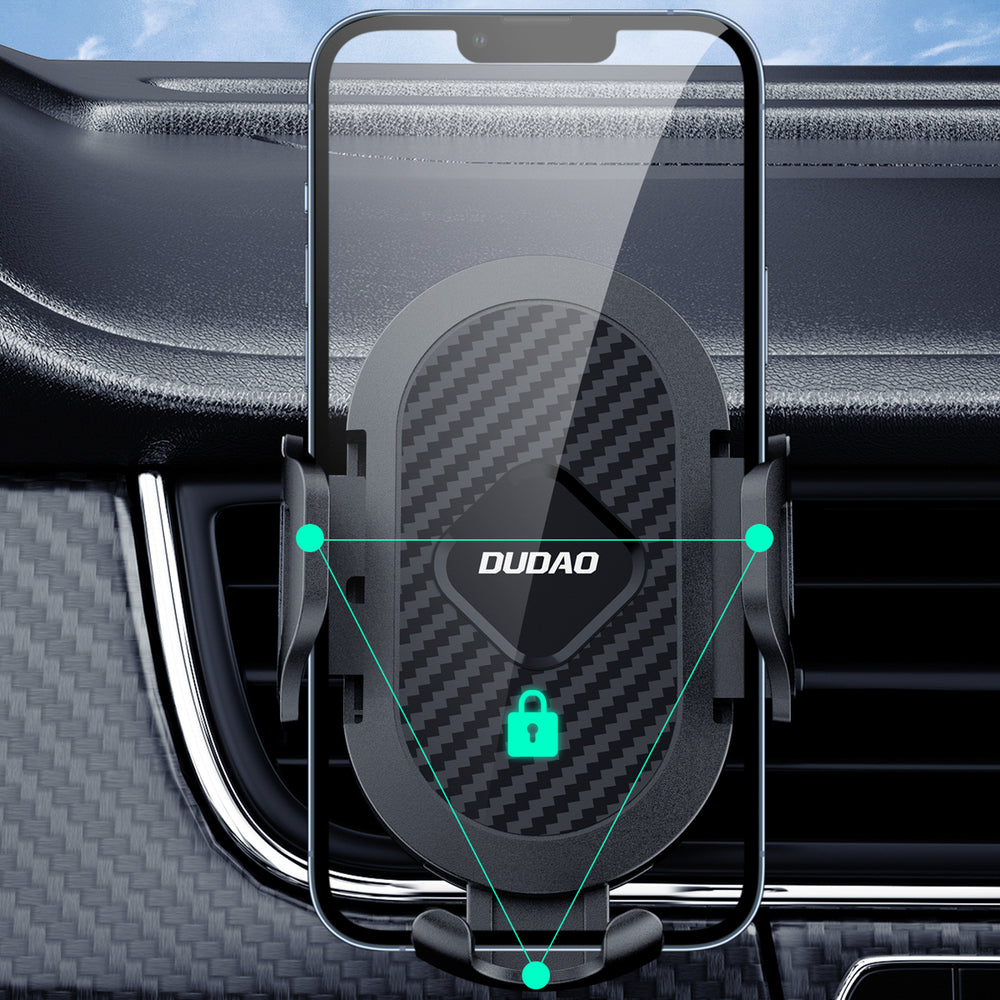 Dudao F2+ smartphone holder til luftventilen med klemme - sort