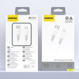 Dudao L25ST 5 A USB-A-USB-C-kabel med blød silikone fløj 1 m - hvid