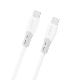 Dudao L25SC 60W USB-C - USB-C-kabel med blød silikone fløj 2m - hvid