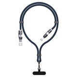 Dudao L20Max 65W 4-i-1-kabel med Lanyard USB-C til USB-C med Lightning og USB-A-adaptere - Blå