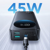 Joyroom JR-PBF02 Pro 20000 mAh 45W Powerbank med Digital Display 2x USB-A 2x USB-C - sort