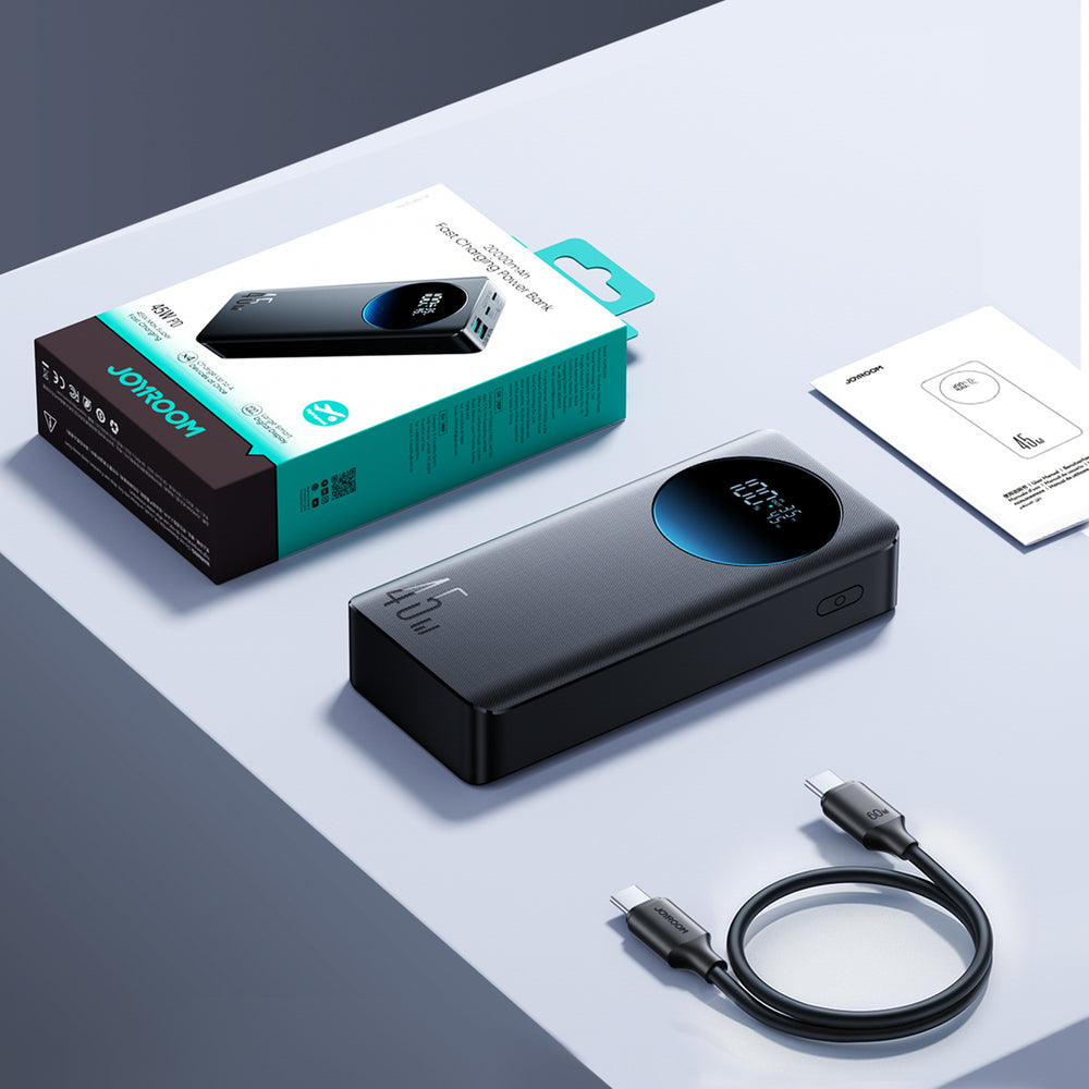 Joyroom JR-PBF02 Pro 20000 mAh 45W Powerbank med Digital Display 2x USB-A 2x USB-C - sort