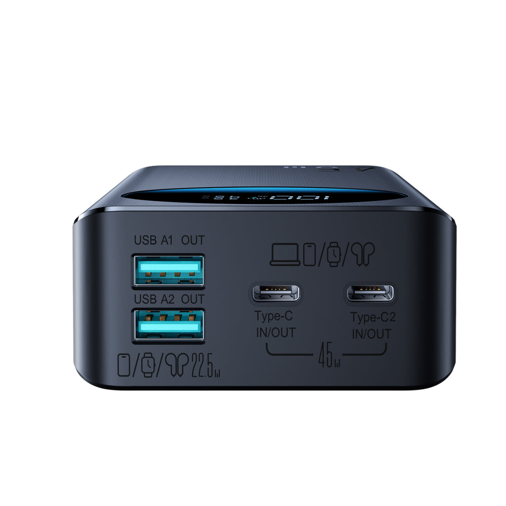 Joyroom JR-PBF02 Pro 20000 mAh 45W Powerbank med Digital Display 2x USB-A 2x USB-C - sort