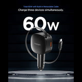Spigen EV603BT 60W Biloplader - sort