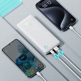 Baseus Airpow Lite 10000mAh 15W Power Bank with Baseus Simple USB-A - USB-C 30cm Cable - White