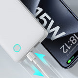 Baseus Airpow Lite 10000mAh 15W Power Bank with Baseus Simple USB-A - USB-C 30cm Cable - White