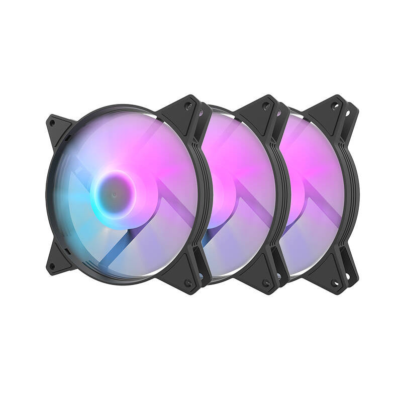 Computer Fan Set Darkflash C6, RGB, 3in1 120x120 (sort)