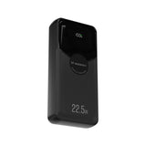 Wozinsky WFC-15B 20000mAh 22.5W PD20W Powerbank med indbygget Lightning og USB-C kabler - sort