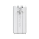 Wozinsky WFC-15W 20000mAh 22.5W PD20W Powerbank with Built-in Lightning and USB-C Cables - White