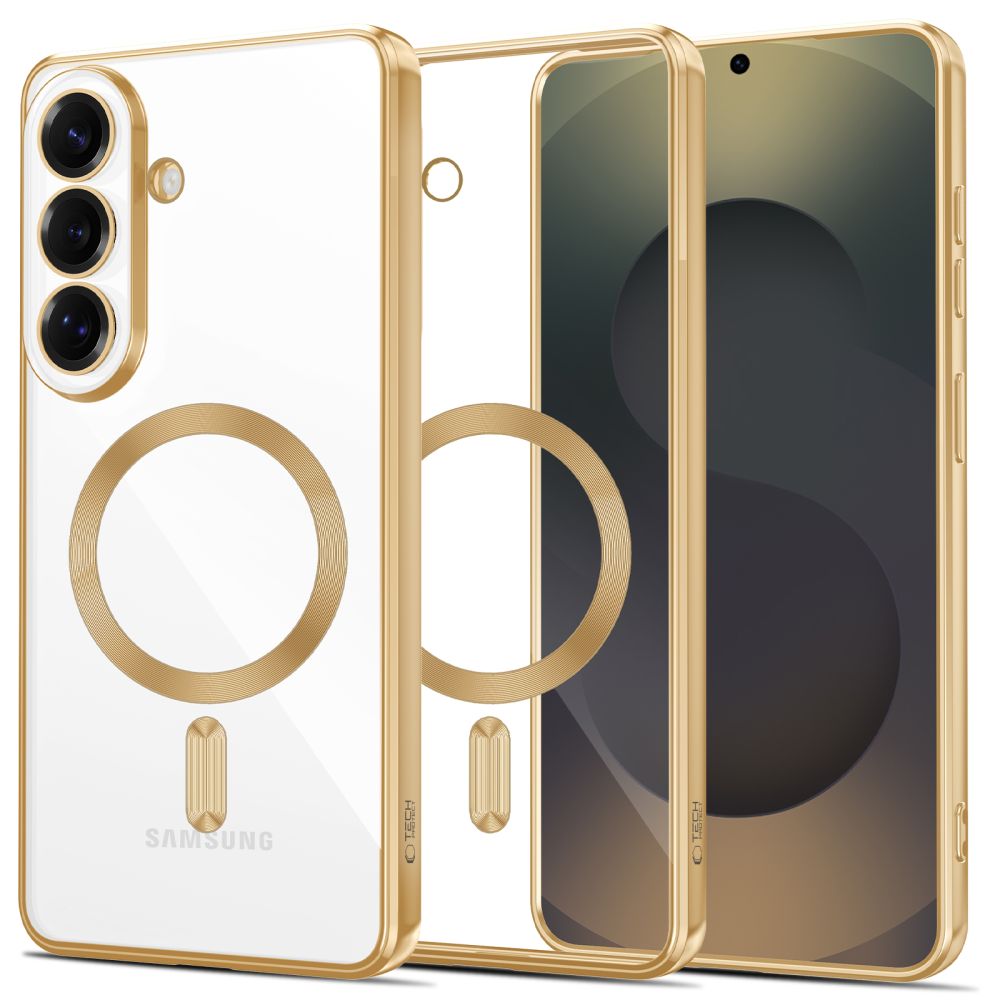 Tech-Protect MagFlex Case til Samsung Galaxy S26 - gennemsigtigt guld