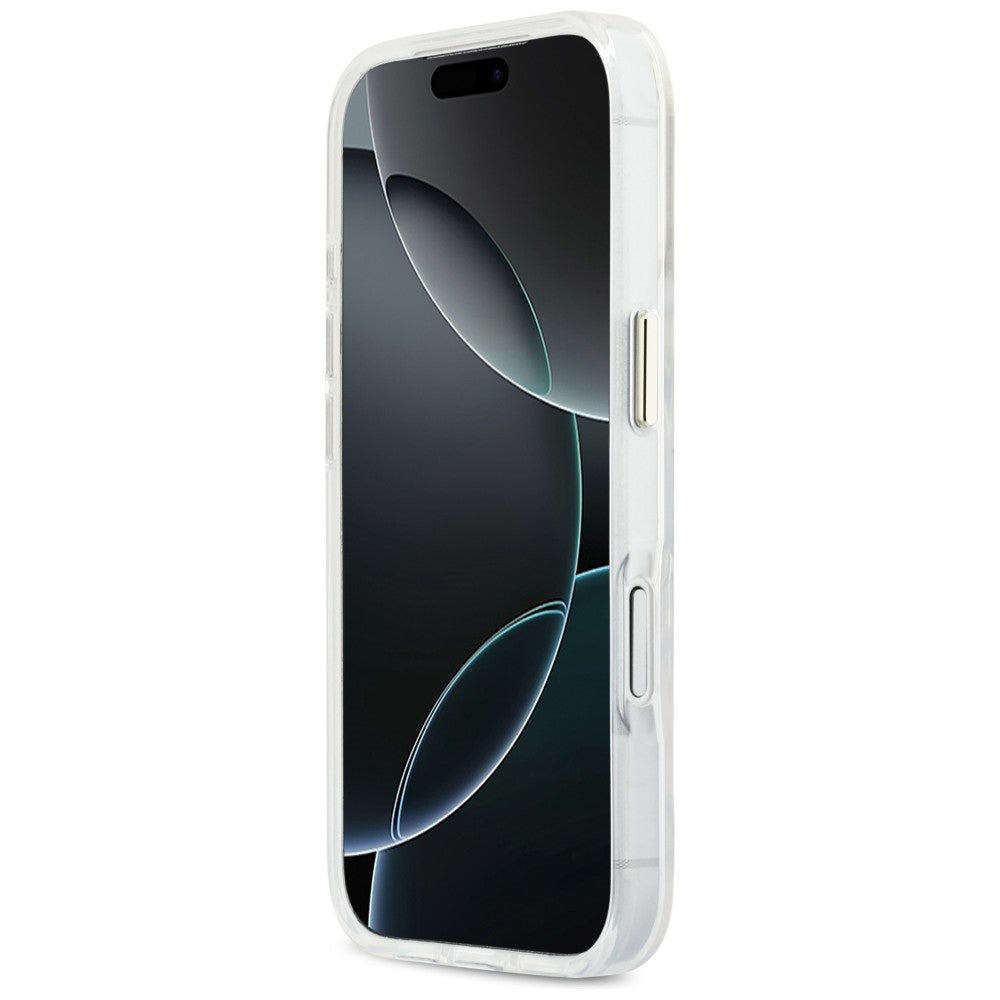 Guess IML Gradient Script Metal MagSafe Case til iPhone 17 Pro - Hvid