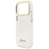 Guess IML Gradient Script Metal MagSafe Case til iPhone 17 Pro - Hvid