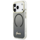 Guess IML Gradient Script Metal MagSafe Case til iPhone 17 Pro Max - sort