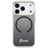 Guess IML Gradient Script Metal MagSafe Case til iPhone 17 Pro Max - sort