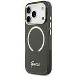 Guess IML Script Metal MagSafe Case til iPhone 17 Pro Max - sort