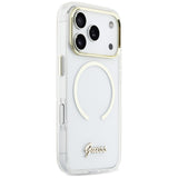 Guess IML Script Metal MagSafe Case til iPhone 17 Pro Max - klar