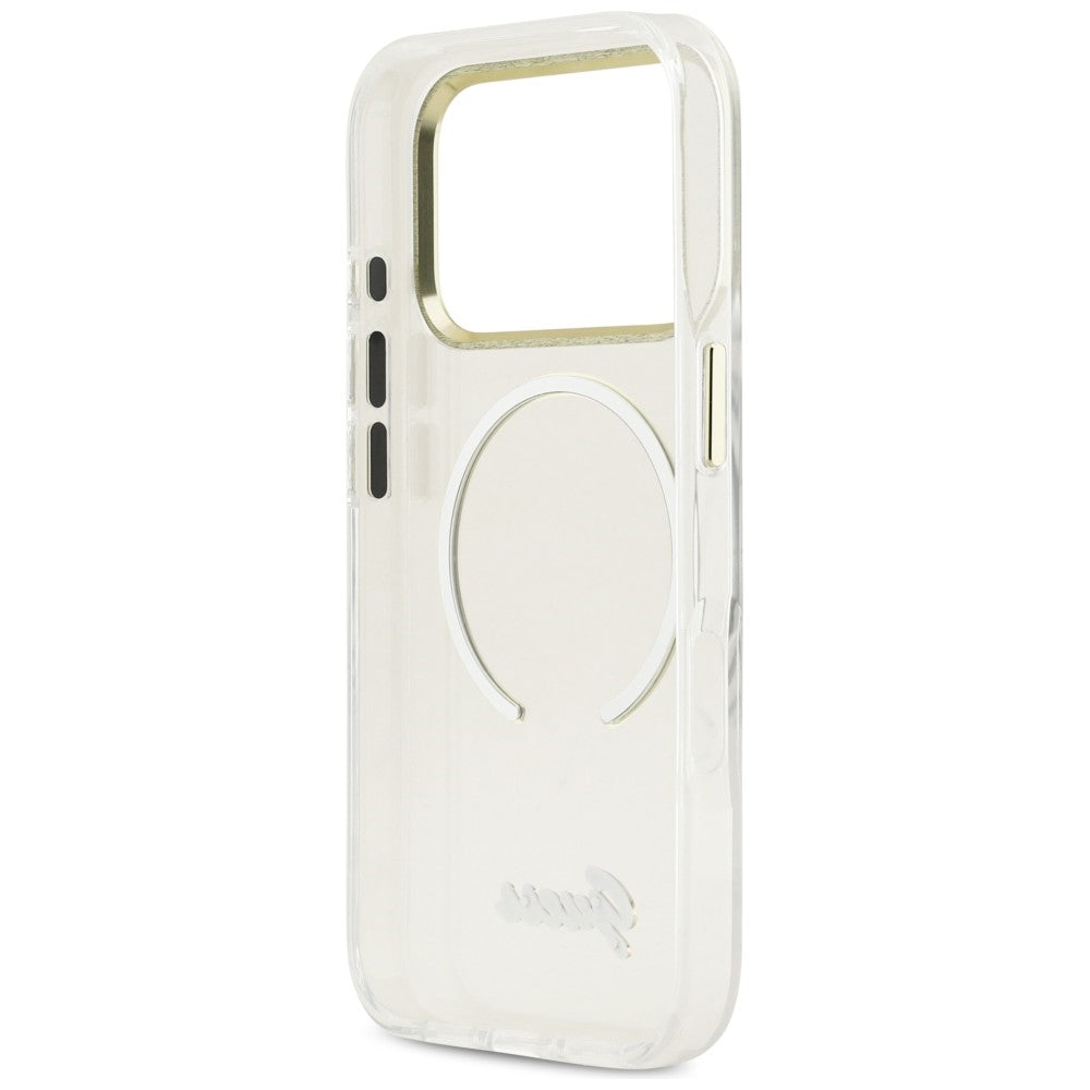 Guess IML Script Metal MagSafe Case til iPhone 17 Pro Max - klar