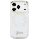 Guess IML Script Metal MagSafe Case til iPhone 17 Pro - klar