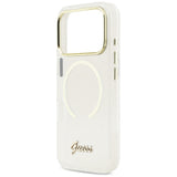 Guess IML Script Metal MagSafe Case til iPhone 17 Pro - klar
