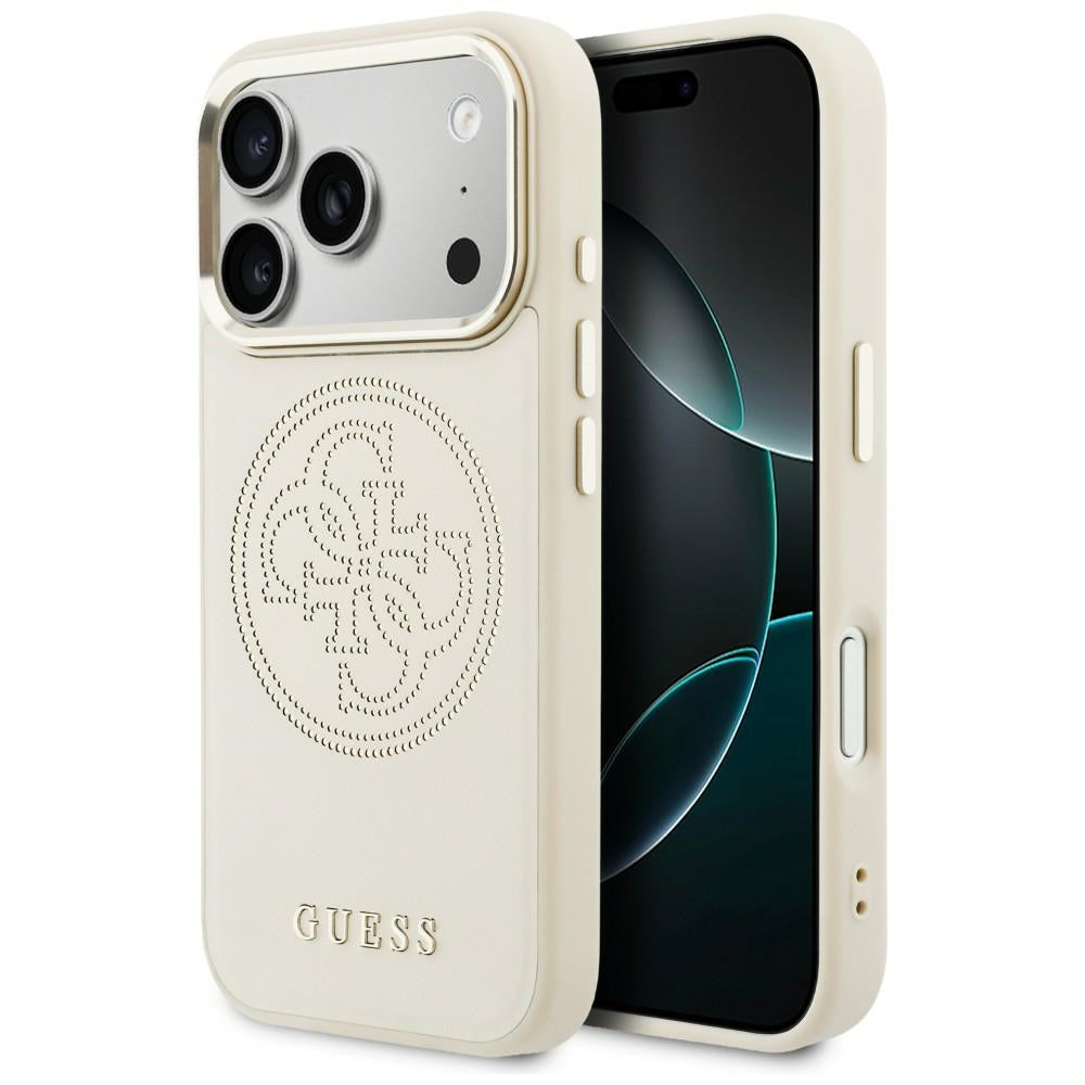 Guess Perforeret 4G MagSafe Case til iPhone 17 Pro Max - Beige