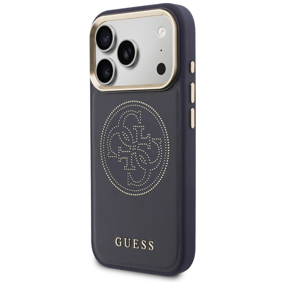 Guess perforeret 4G MagSafe-fodral til iPhone 17 Pro Max - blå