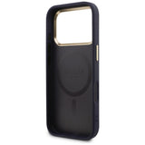 Guess perforeret 4G MagSafe-fodral til iPhone 17 Pro Max - blå
